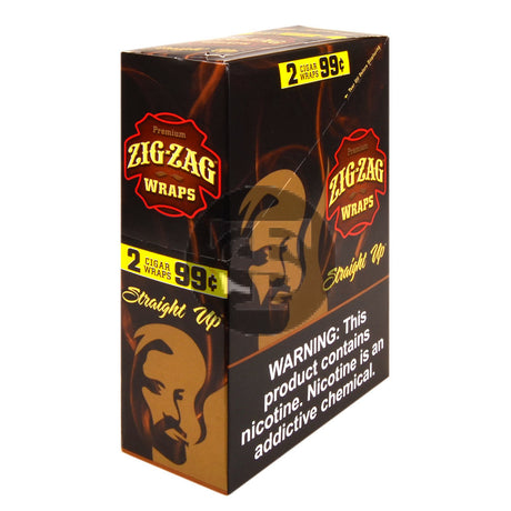 Zig Zag Wraps Premium Straight Up 25 Packs of 2 Pre-Priced 99c