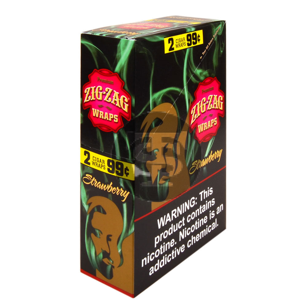 Zig Zag Wraps Premium Strawberry Bash 25 Packs of 2 Pre-Priced 99c