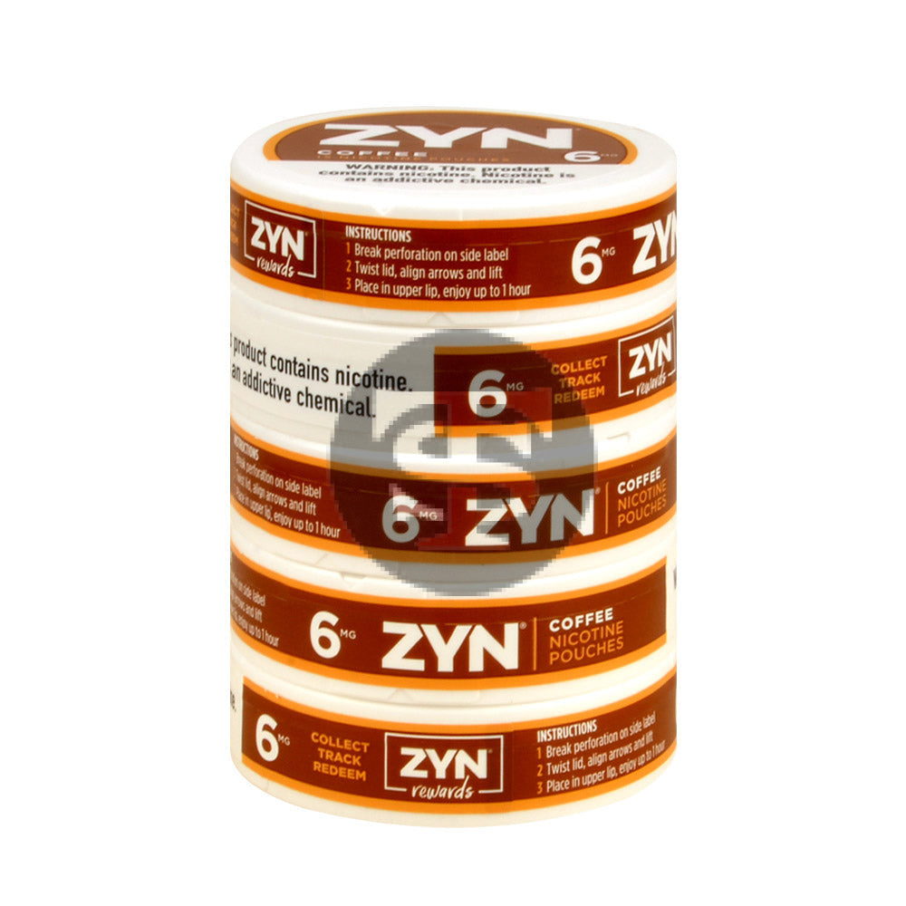 Zyn Nicotine pouches 6mg Coffee, 5 cans – Tobacco Stock