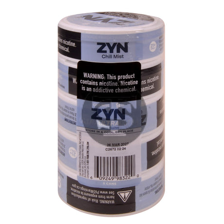 Zyn Ultra Nicotine pouches 9mg Chill Mist 5 cans