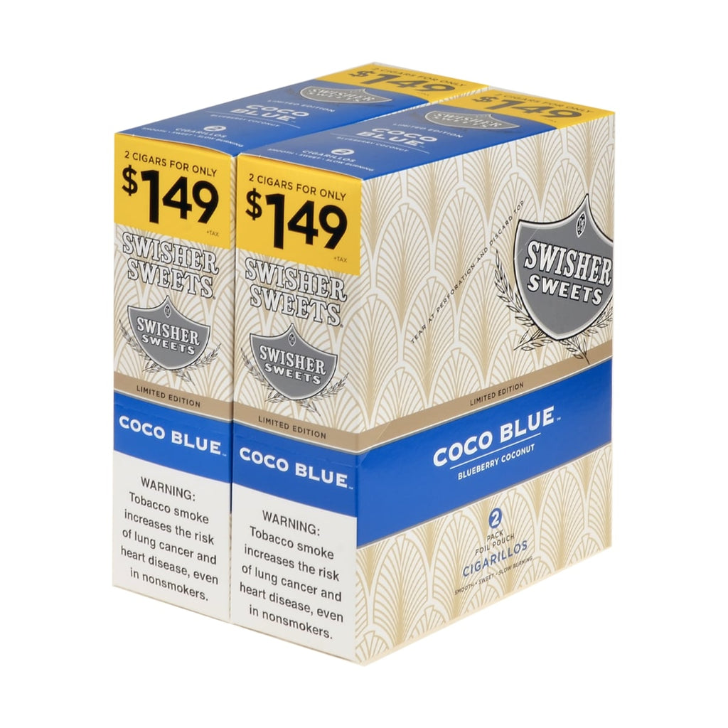 Swisher Sweets Cigarillos 1.49 Pre Priced 30 Pouches of 2 Coco blue 1