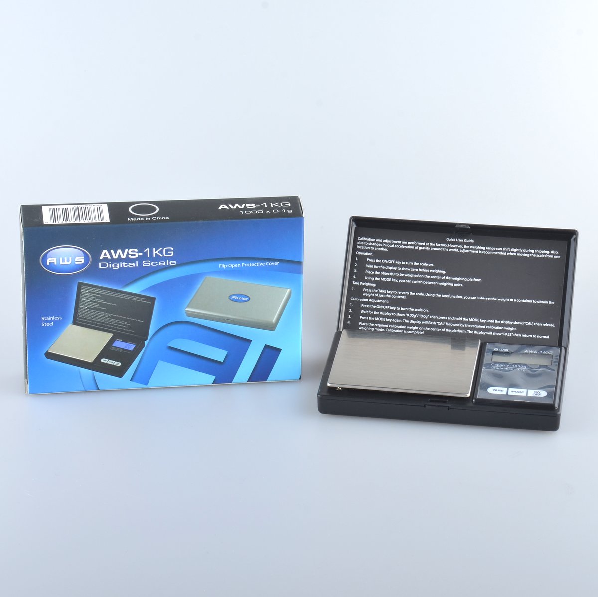 Scale AWS - 1KG 1000g X 0.1g Black AWS-1KG 1