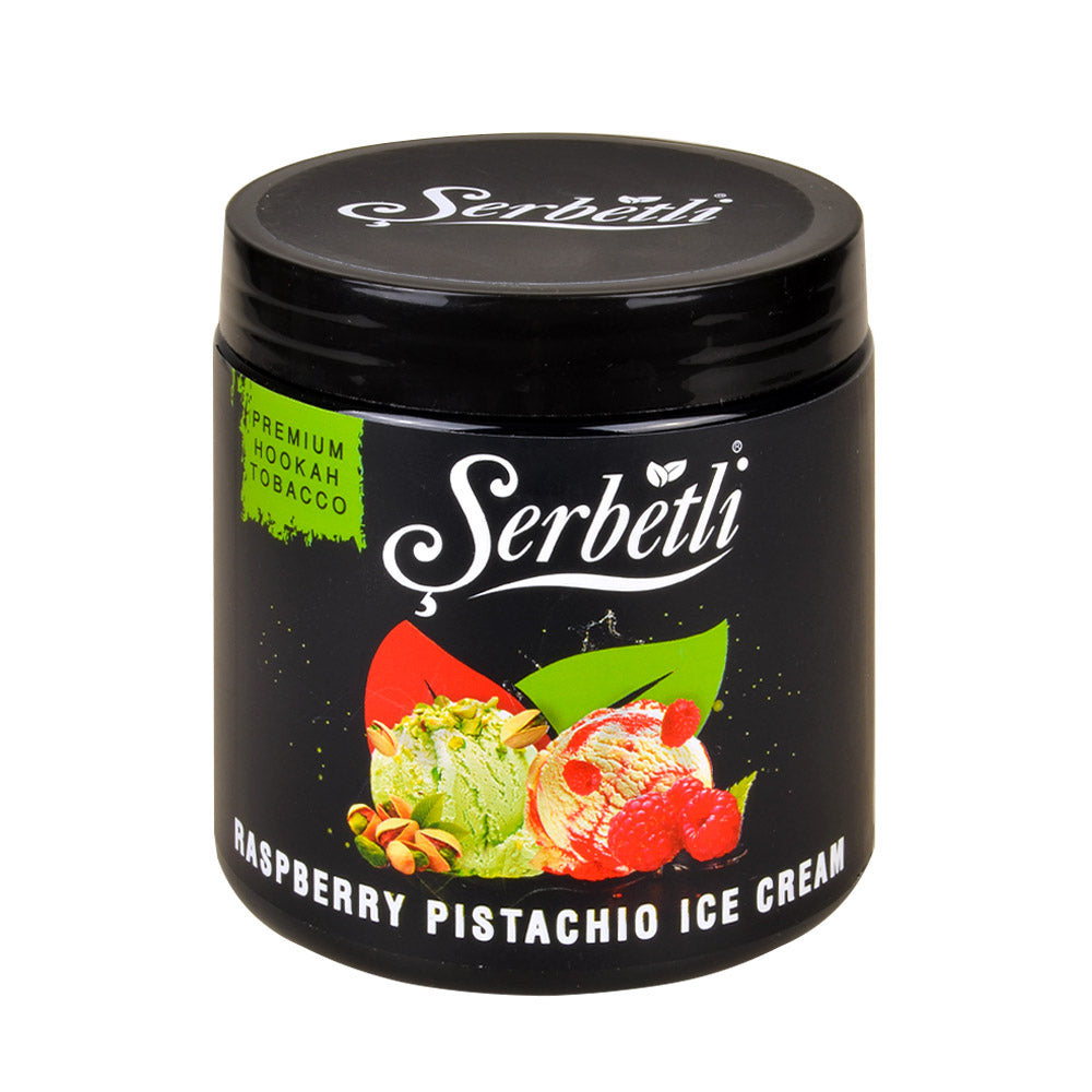 Serbetli Premium Hookah Tobacco 250g Raspberry Ice Cream Pistachio 1