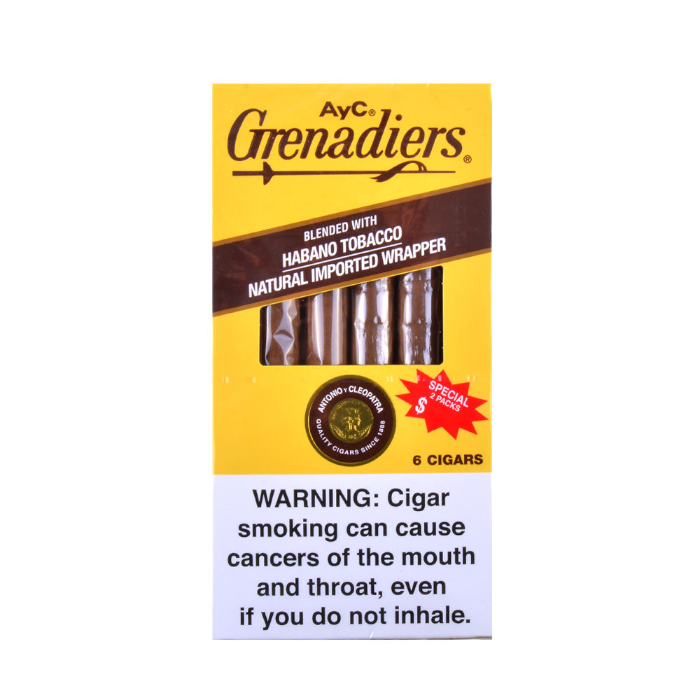 AyC Grenadiers Dark Cigars 2 Pack Special 10 Packs Of 6 2