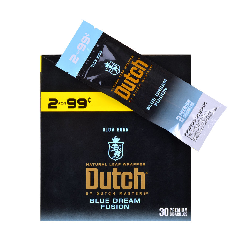 Dutch Masters Foil Blue Dream Fusion 99 Cent Cigarillos 30 Packs of 2 3