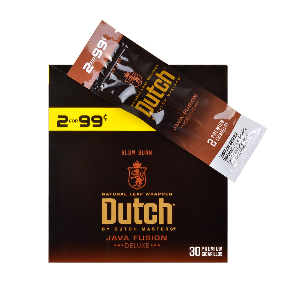 Dutch Masters Foil Fresh Java Fusion 99 Cent Cent Cigarillos 30 Packs of 2 2