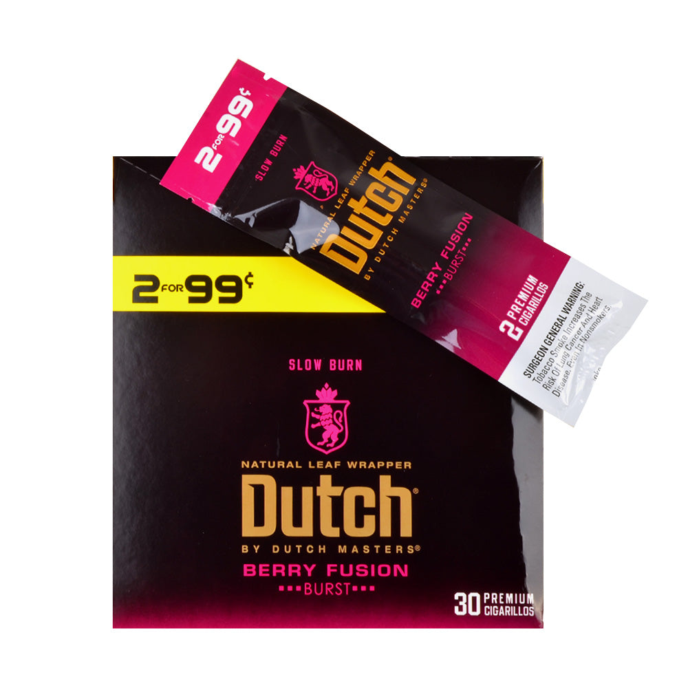 Dutch Masters Foil Fresh Berry Fusion 99 Cent Cigarillos 30 Packs of 2 3