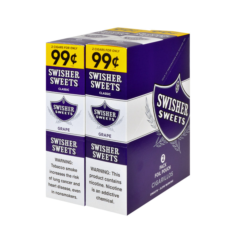 Swisher Sweets Cigarillos 99 Cent Pre Priced 30 Packs of 2 Cigars Grape 1