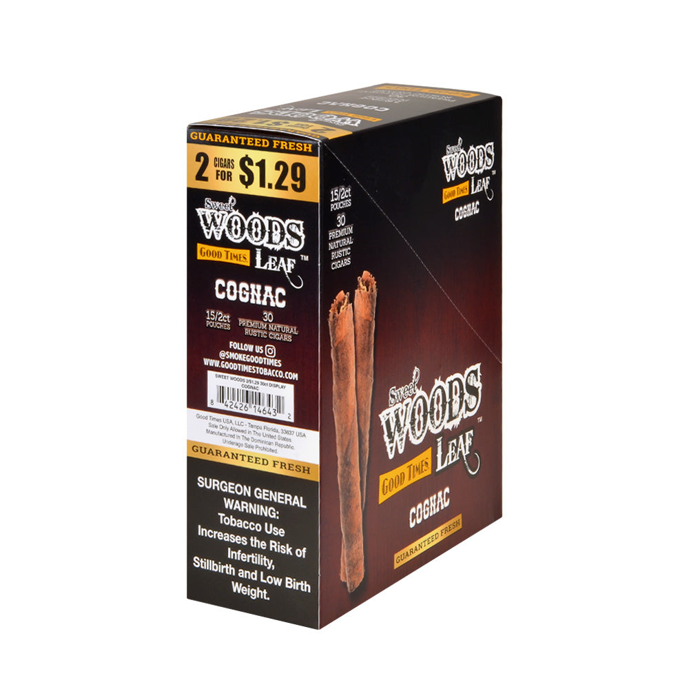 Good Times Sweet Woods 2 For $1.29 Cigarillos 15 Pouches Of 2 Cognac 2