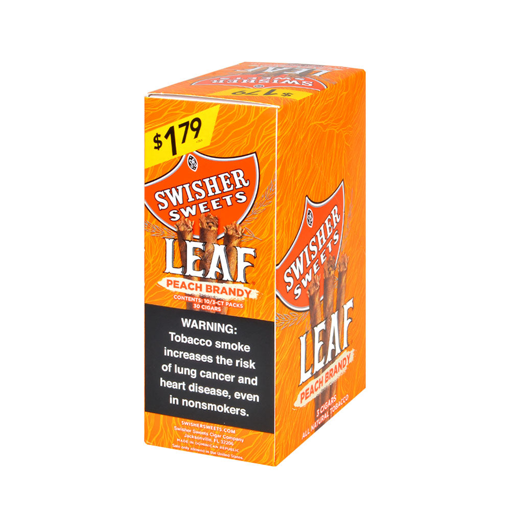 Swisher Sweets Leaf 3 for $1.79 Pack of 30 Peach Brandy 1