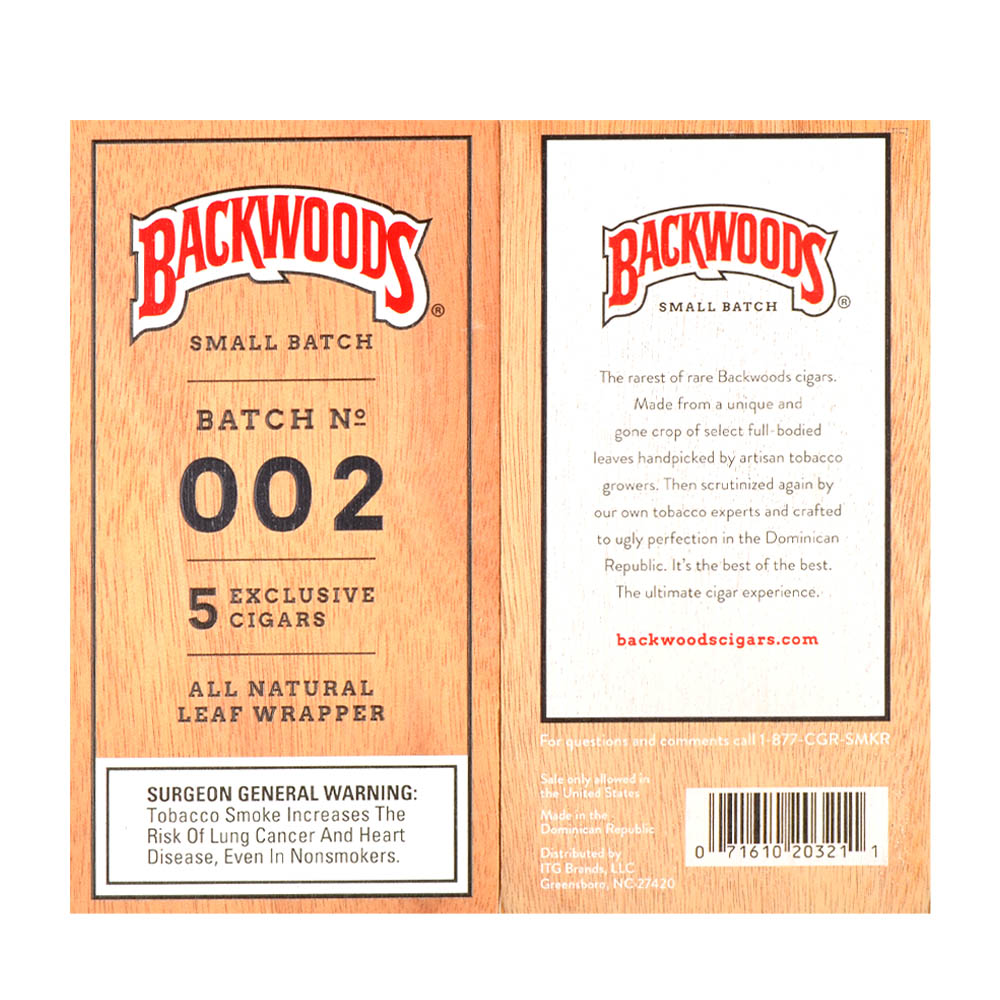 Backwoods Cigars Small Batch 002 8 Packs of 5 3