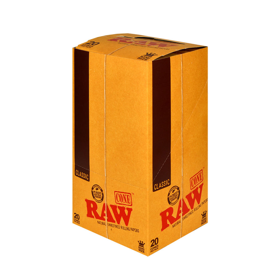 RAW Classic King Size Pre Rolled Cones Retail Display Box