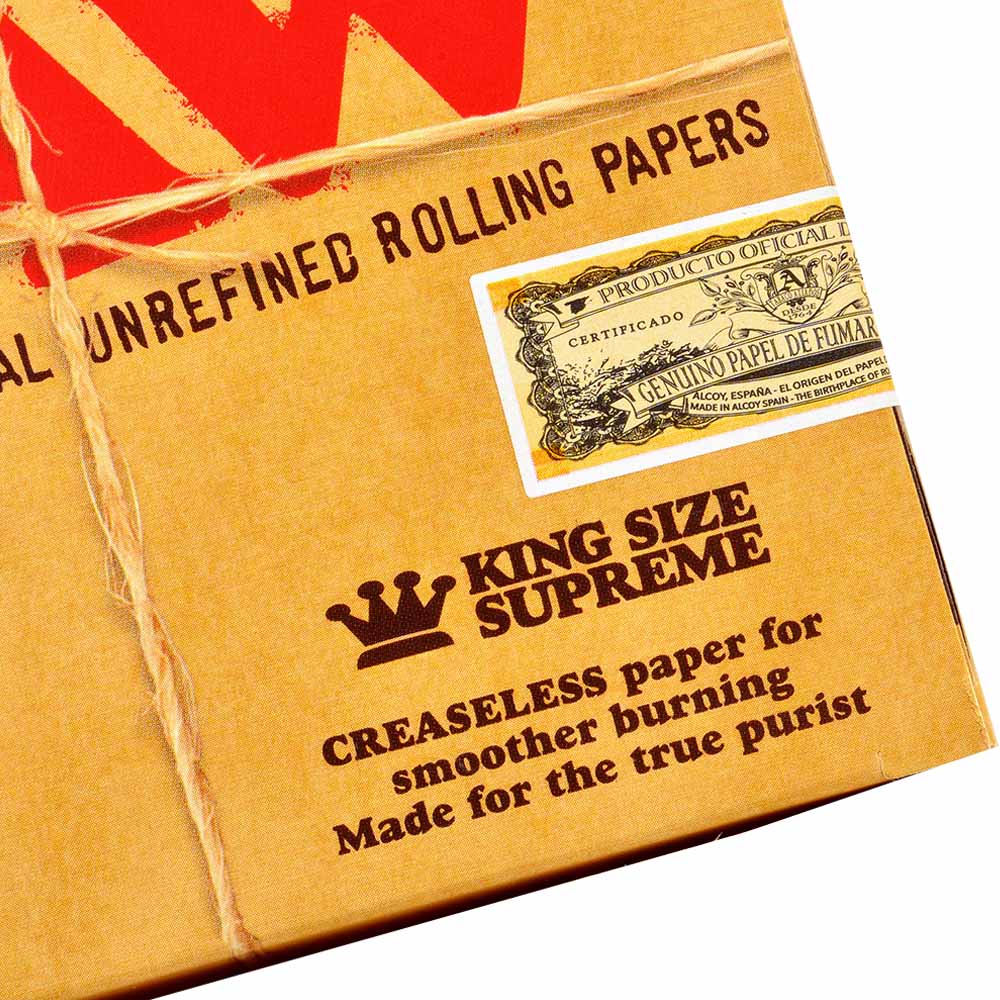RAW Papers King Size Supreme Pack of 24 – Tobacco Stock