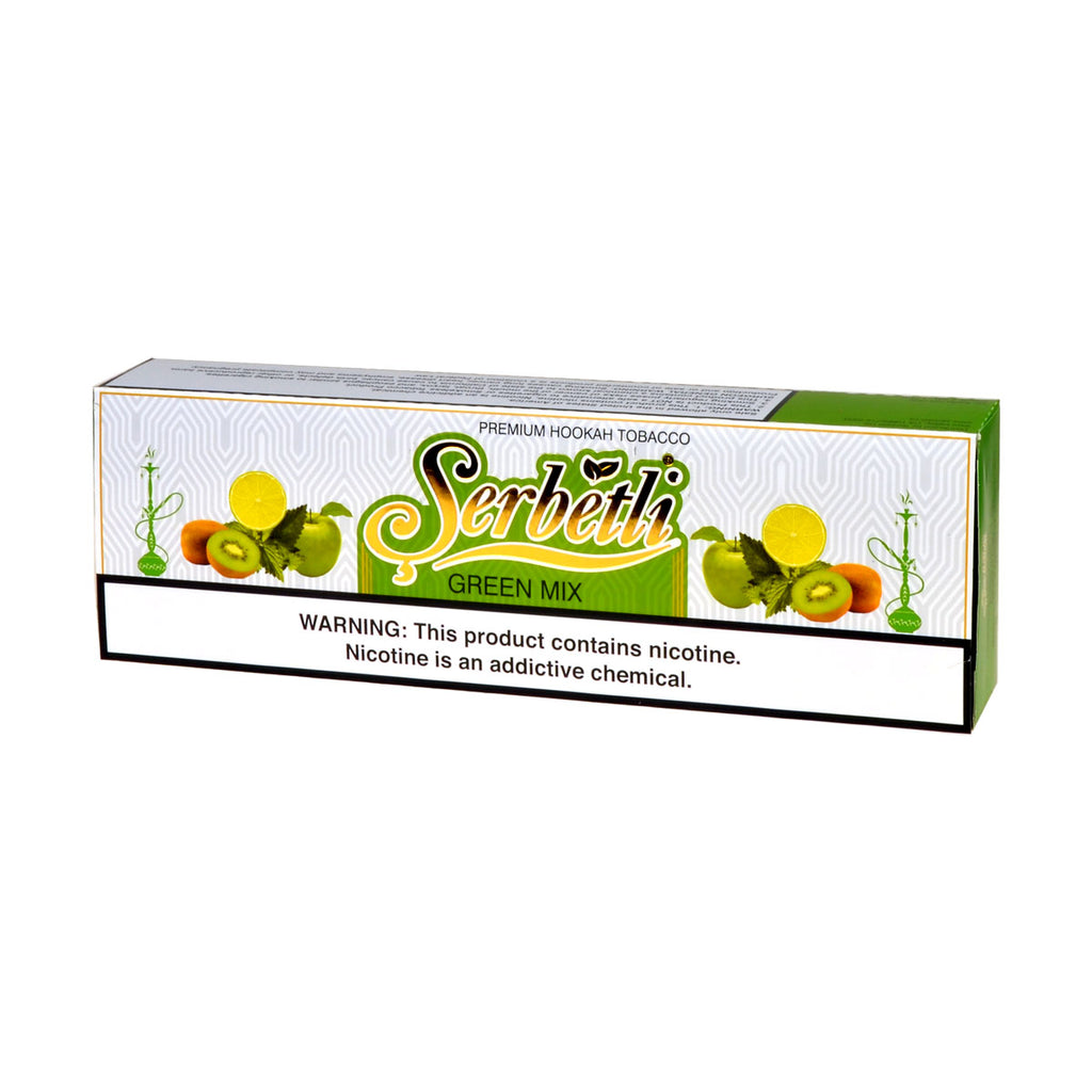 Serbetli Premium Hookah Tobacco 10 packs of 50g Green Mix 2