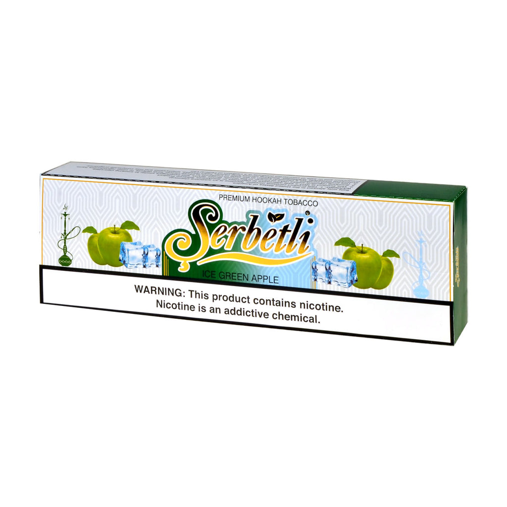 Serbetli Premium Hookah Tobacco 10 packs of 50g Ice Green Apple 2