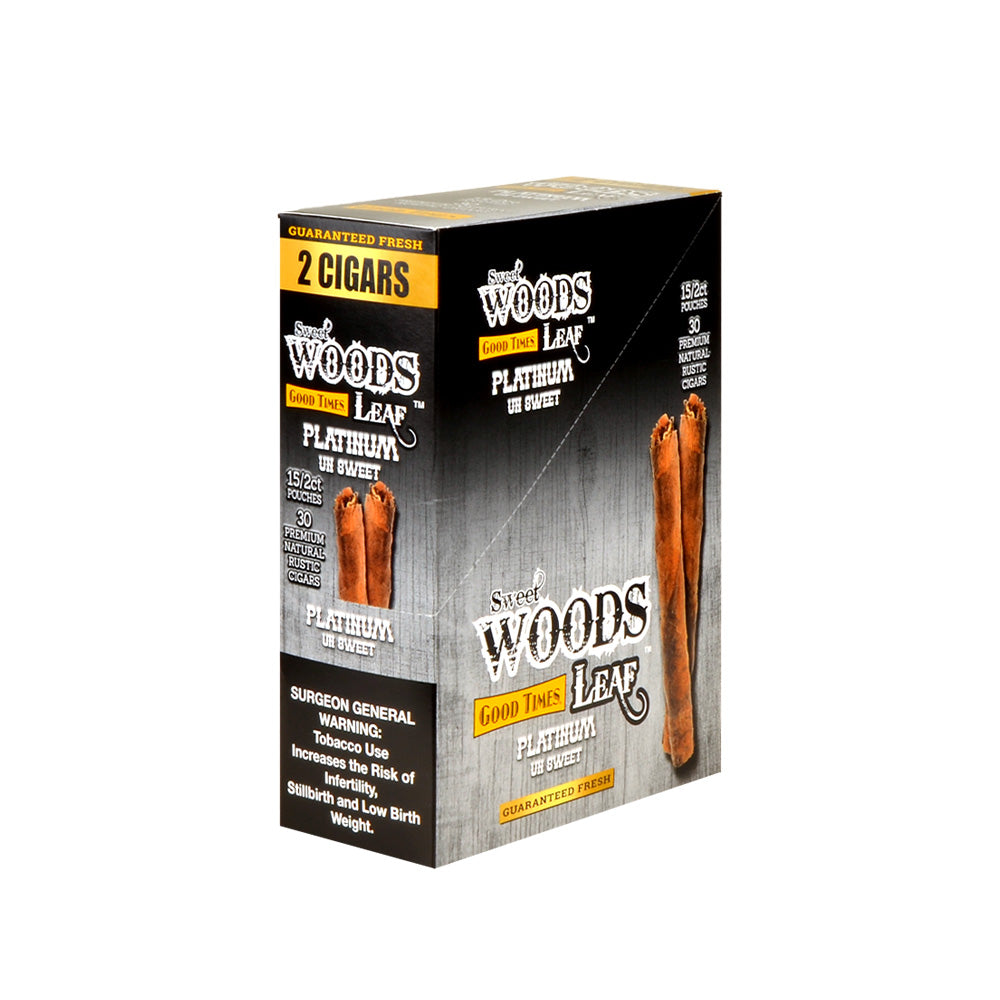 Good Times Sweet Woods cigarillos 15 Pouches of 2 Platinum 1