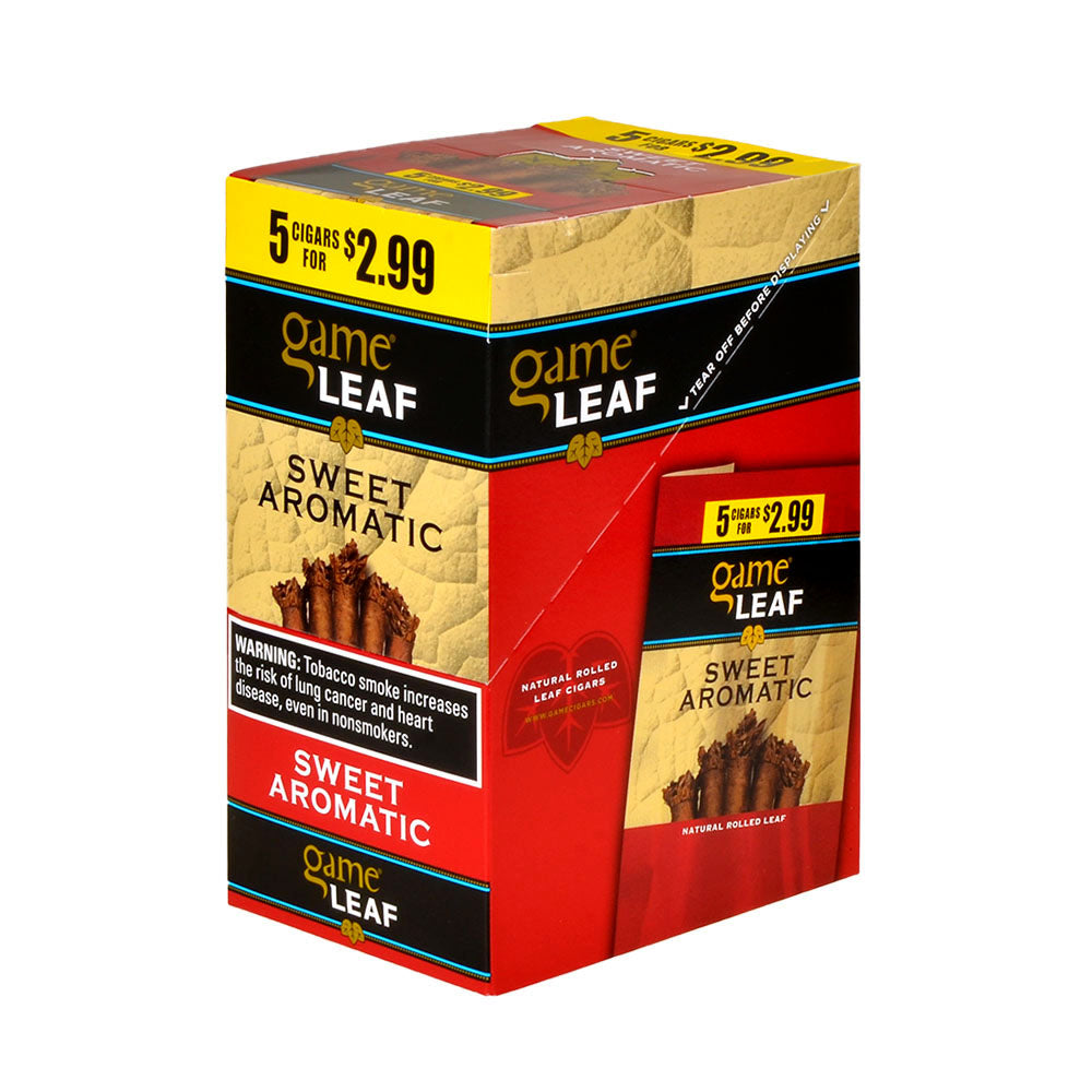 Game Leaf Cigarillos 5 for $2.99 Sweet Aromatic 8 pack of 5 1