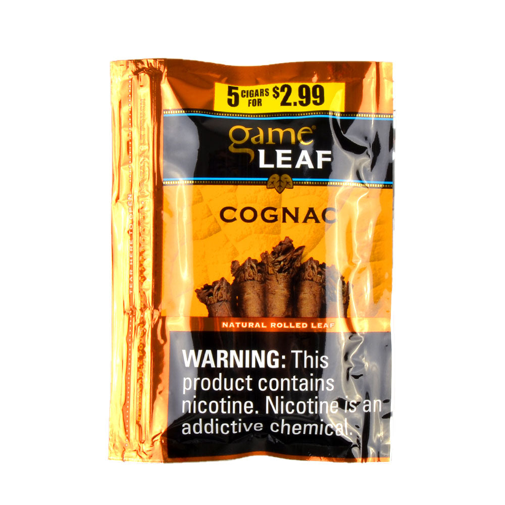 Game Leaf Cigarillos 5 for $2.99 Cognac 8 pack of 5 2