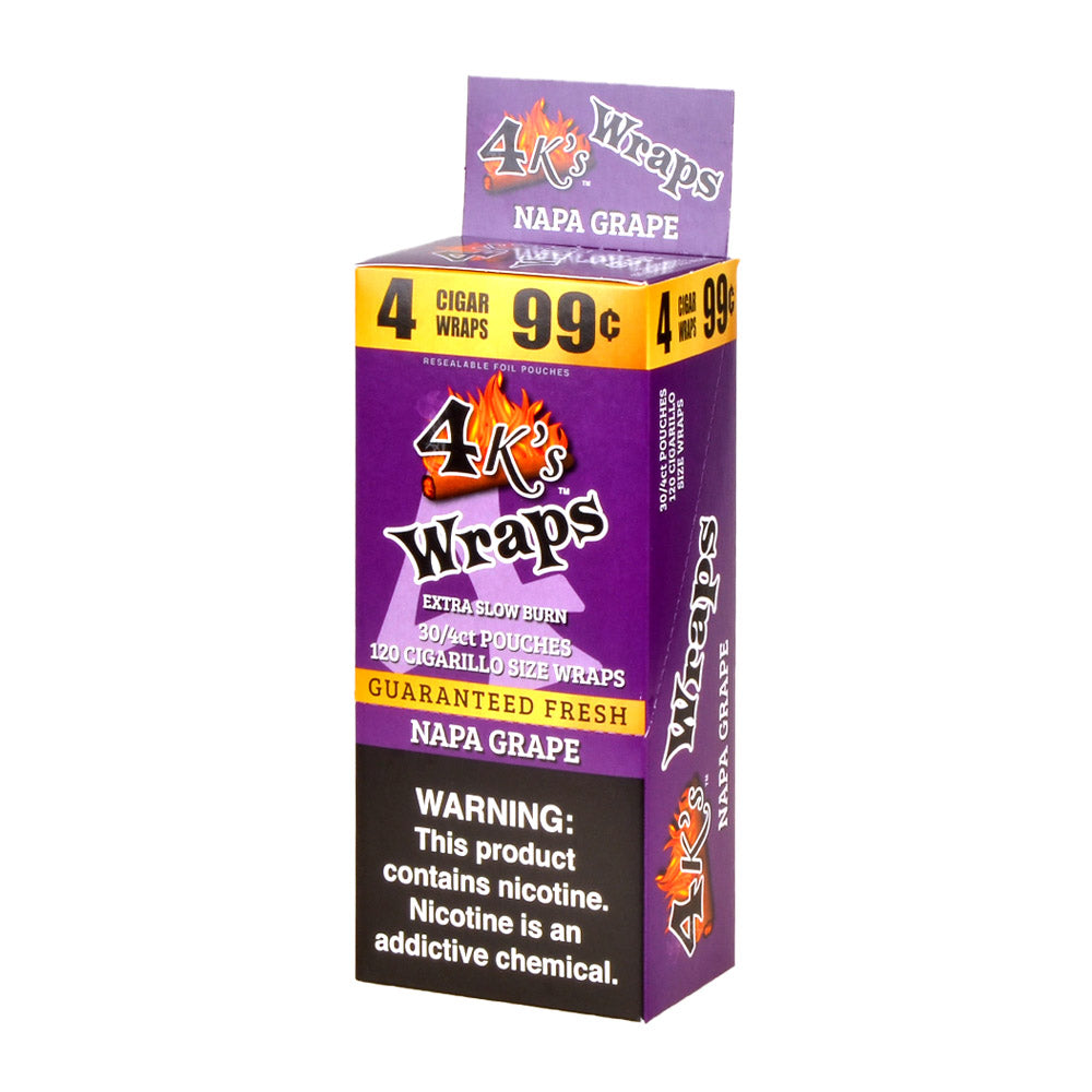 4 Kings Wraps 4 for 99c 30 pack of Napa Grape 1