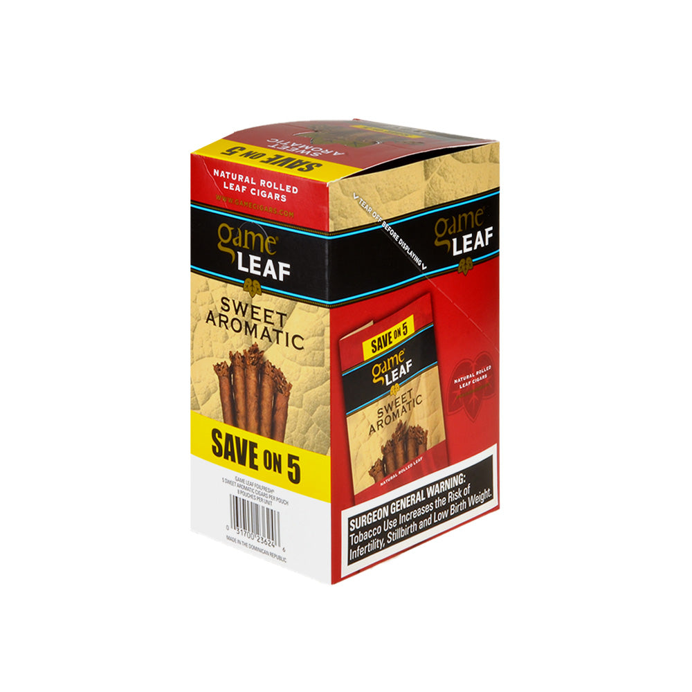 Game Leaf Cigarillos Save on 5 Sweet Aromatic 8 pack of 5 2