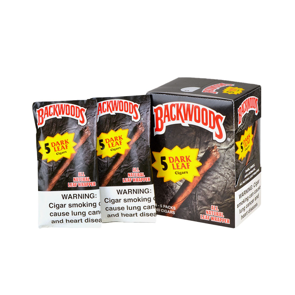 Backwoods Dark Leaf Cigars 8 Packs of 5 3