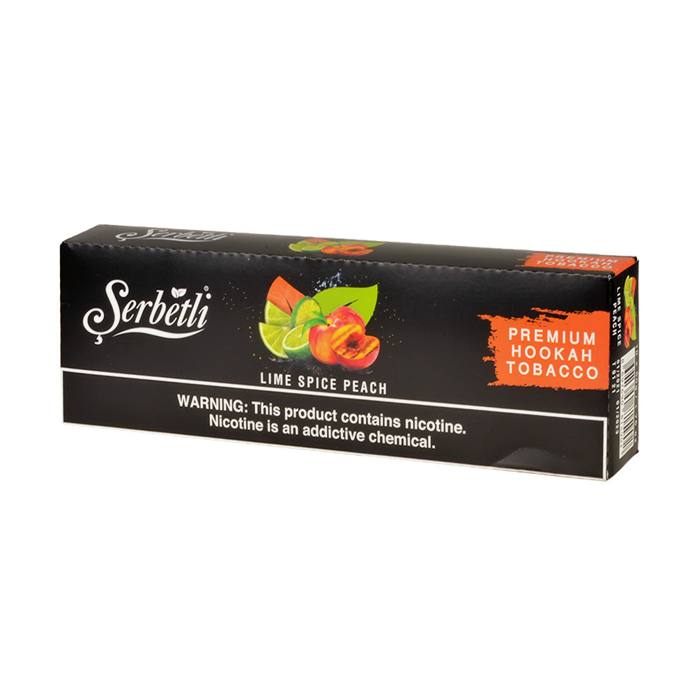 Serbetli Premium Hookah Tobacco 10 packs of 50g Lime Spice Peach 1