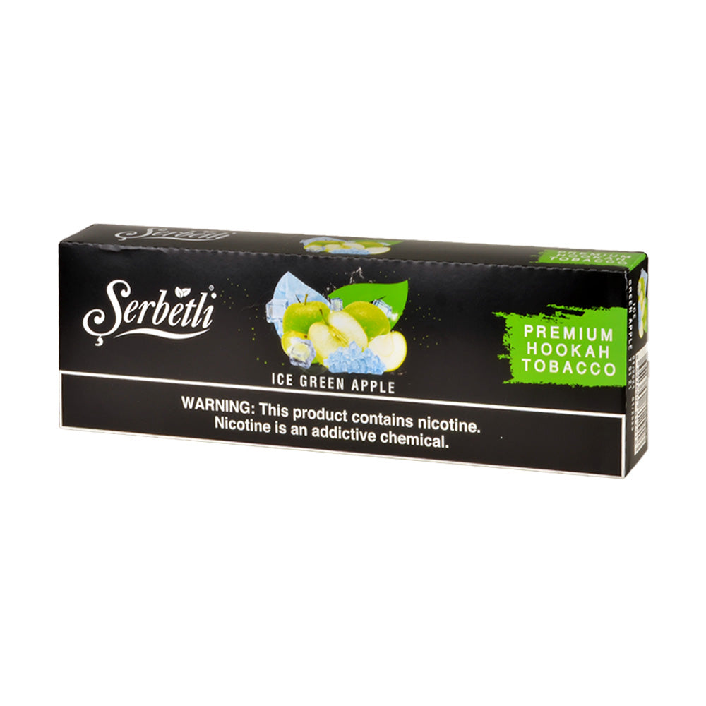 Serbetli Premium Hookah Tobacco 10 packs of 50g Ice Green Apple 1