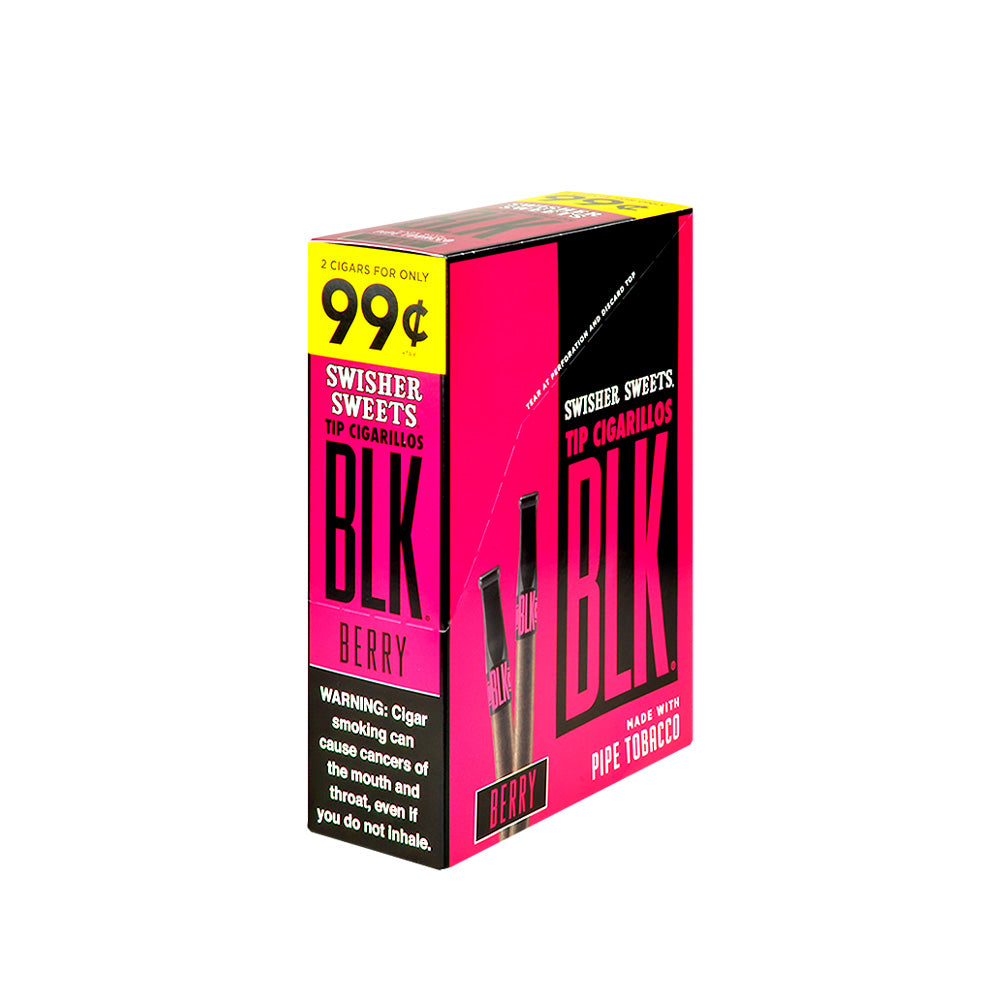 Swisher Sweets BLK Tip Cigarillos 2 for 99 c Berry 15 pouches of 2 1