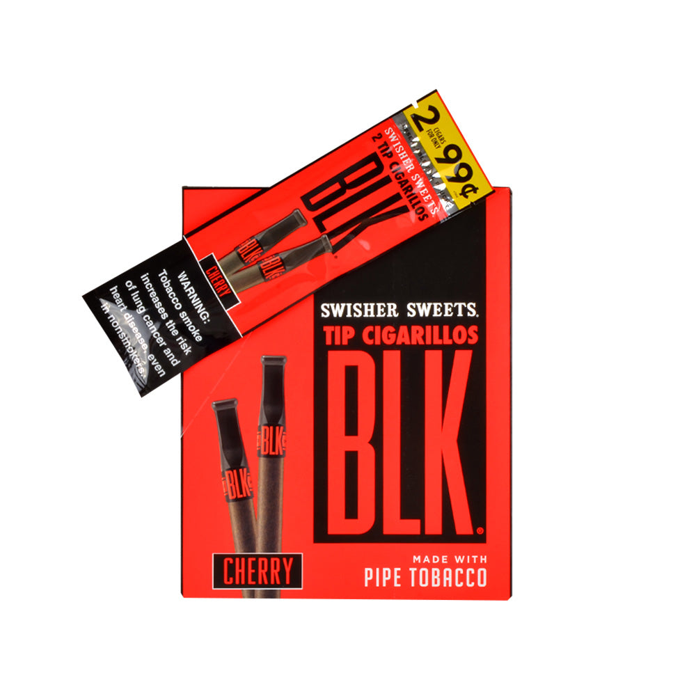 Swisher Sweets BLK Tip Cigarillos 2 for 99¢ Cherry 15 pouches of 2 2
