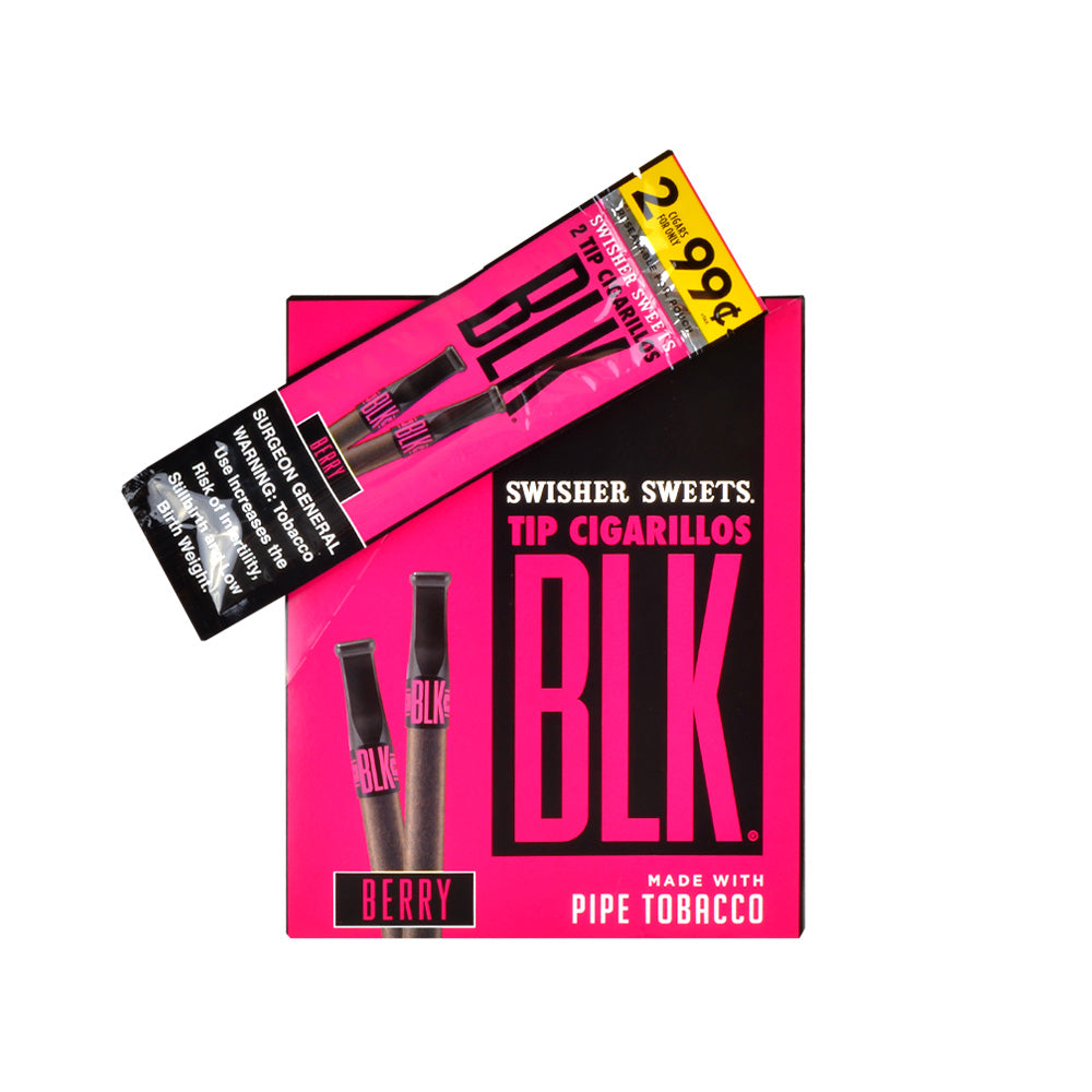 Swisher Sweets BLK Tip Cigarillos 2 for 99 c Berry 15 pouches of 2 2