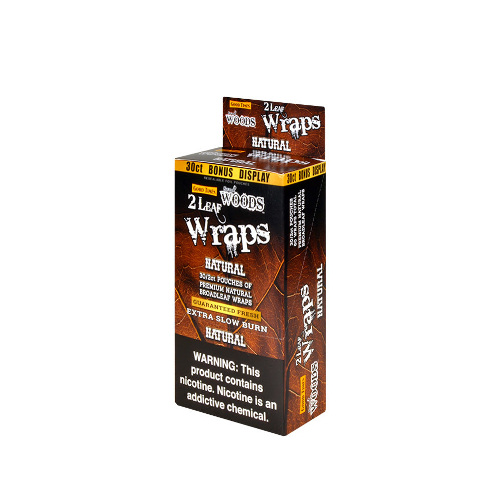 Good Times Sweet Woods Leaf Wrap Natural 30 Pouches of 2 1