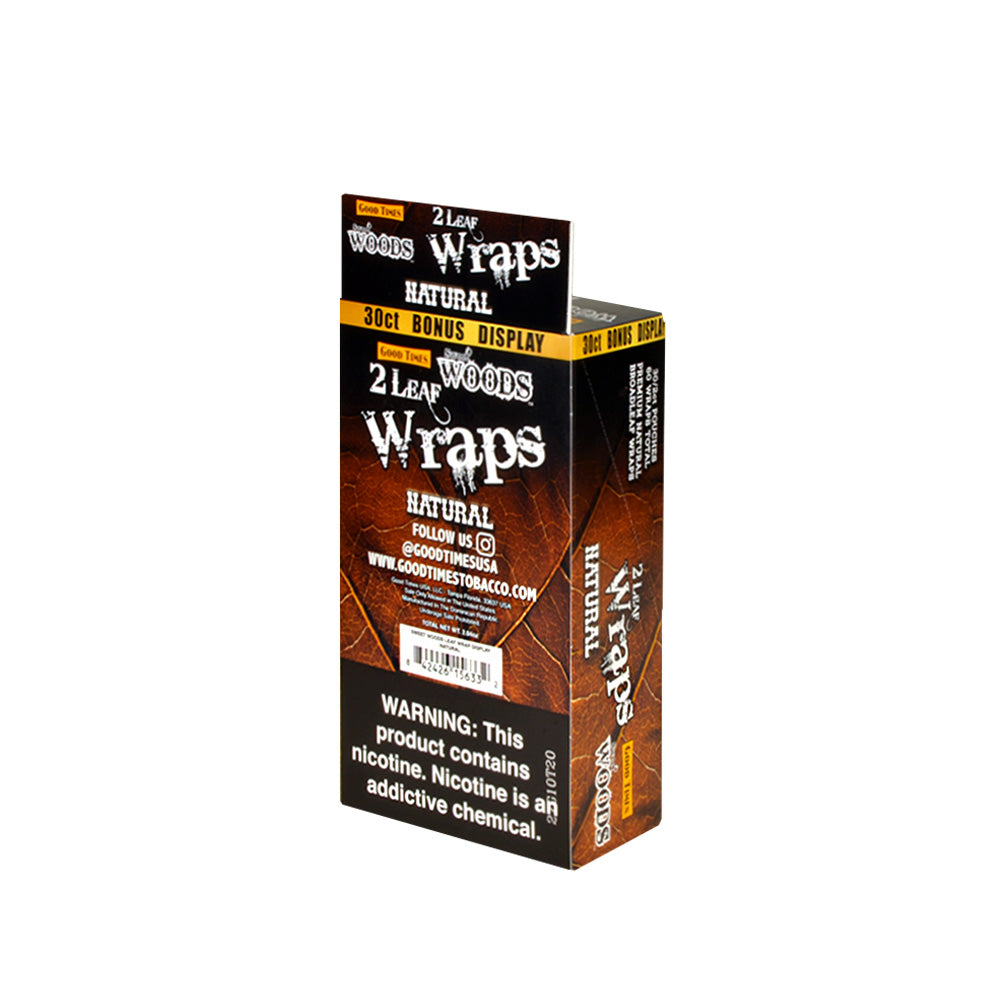 Good Times Sweet Woods Leaf Wrap Natural 30 Pouches of 2 2
