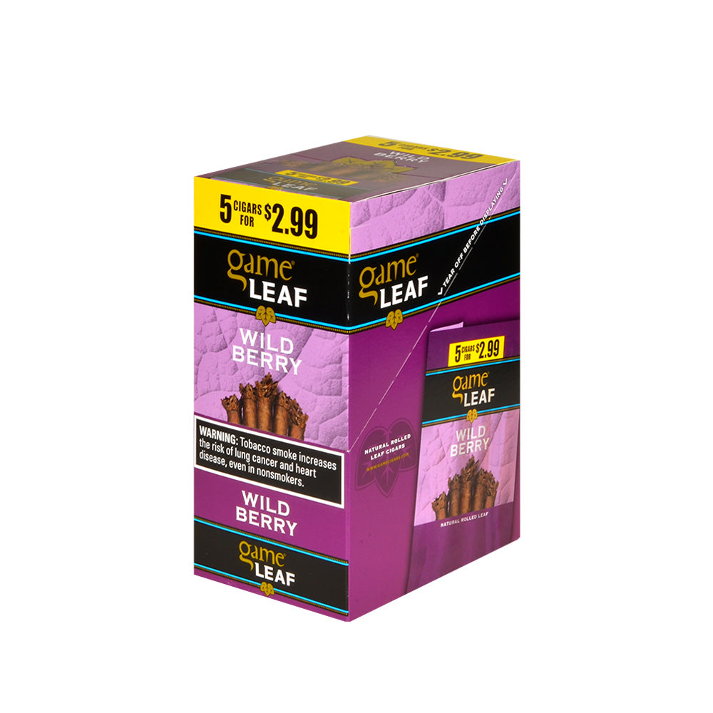 Game Leaf Cigarillos 5 for $2.99 Wild Berry 8 pack of 5 1