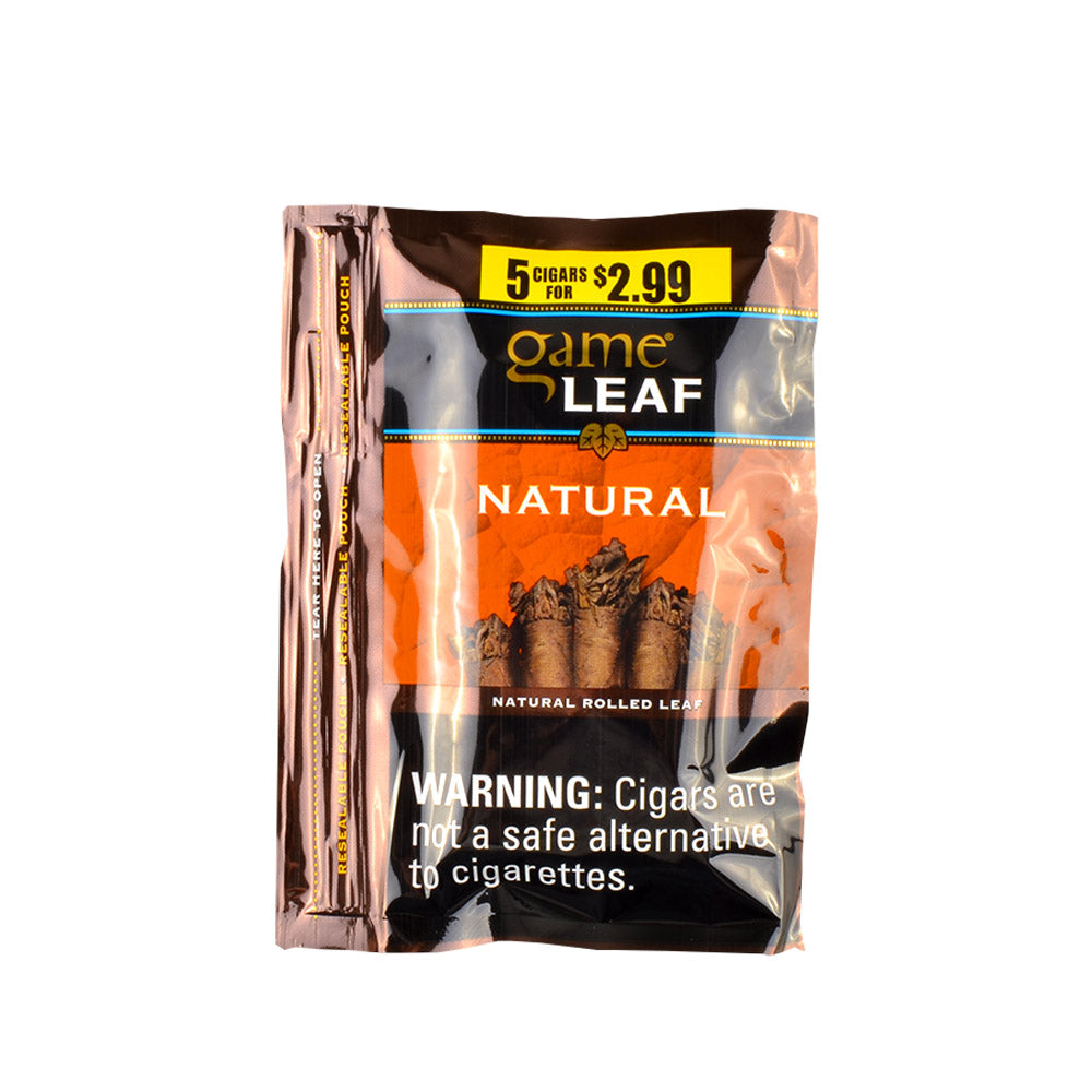 Game Leaf Cigarillos 5 for $2.99 Natural 8 pack of 5 2