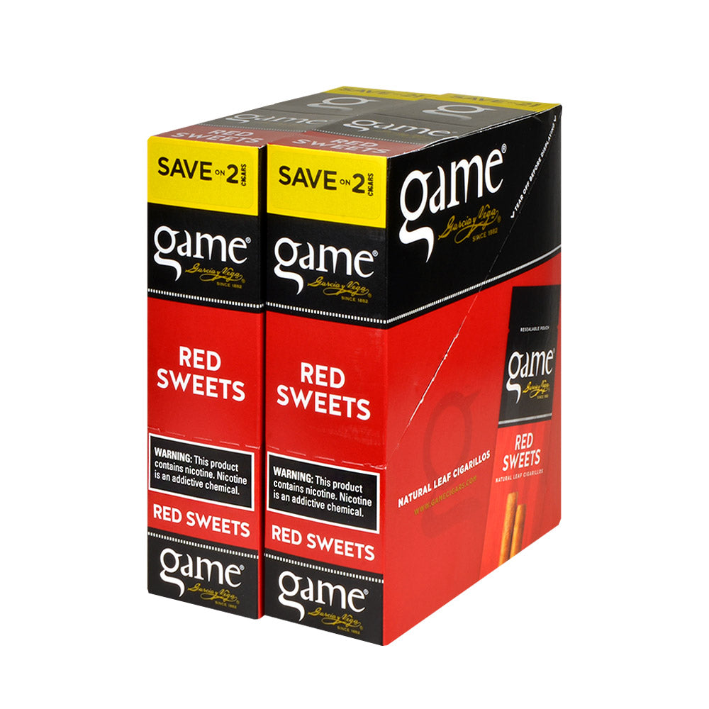 Game Vega Cigarillos Red Sweets Foil 30 Pouches of 2 1