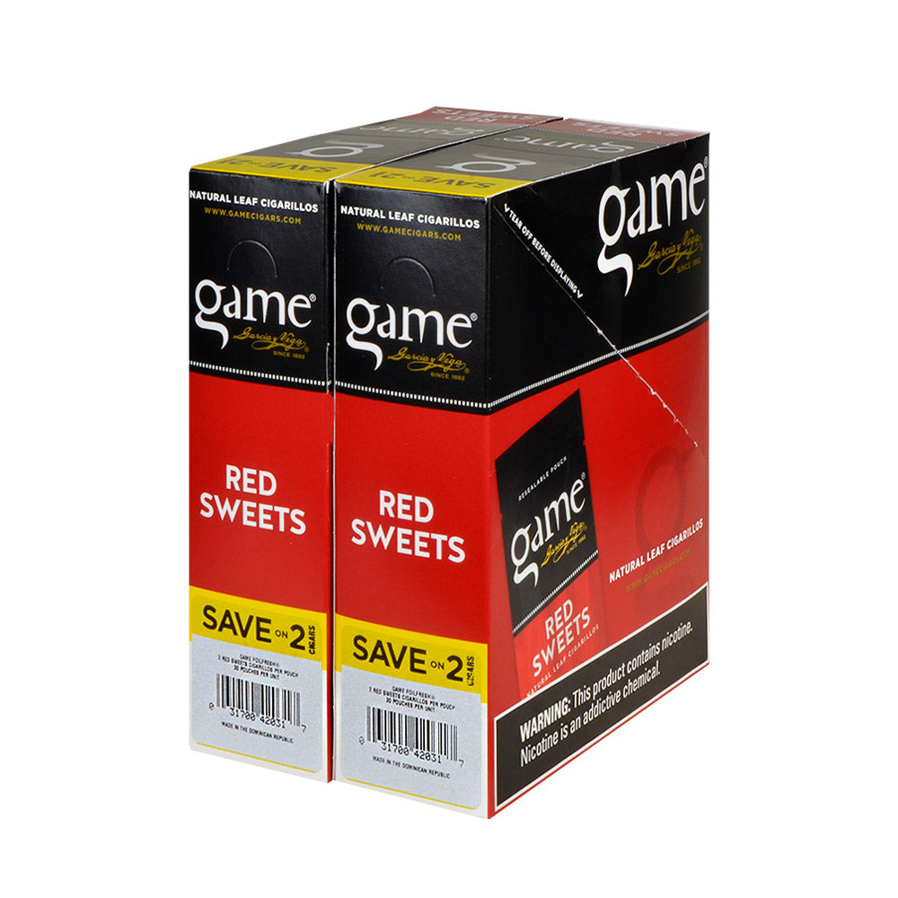 Game Vega Cigarillos Red Sweets Foil 30 Pouches of 2 2