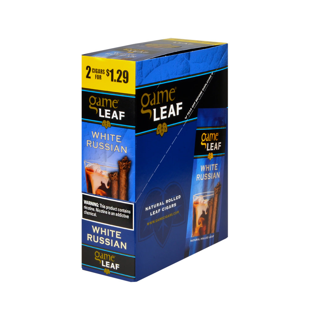 Game Leaf White Russian 1.29 Cigarillos 15 Pouches of 2 1