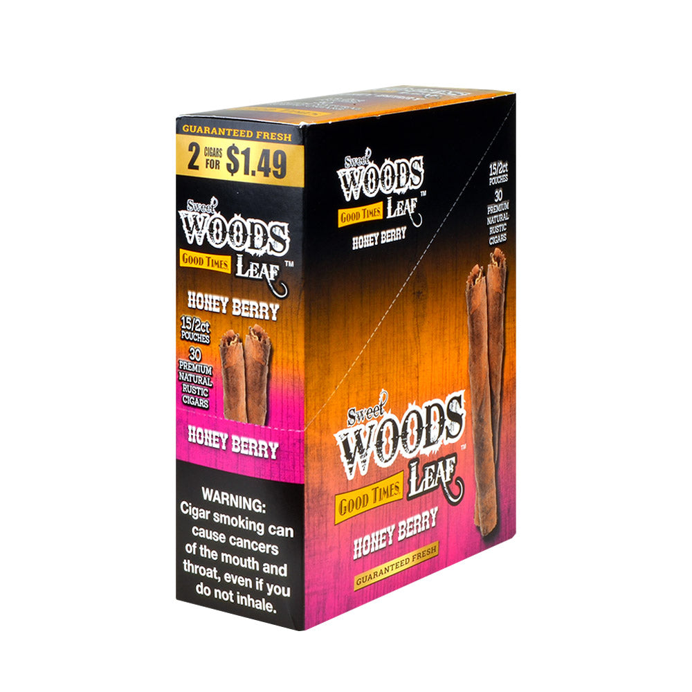 Good Times Sweet Woods 2 For $1.49 Cigarillos 15 Pouches Of 2 Honey Berry 1