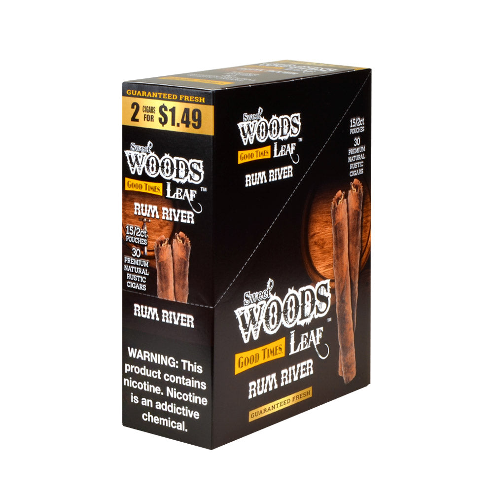 Good Times Sweet Woods 2 For $1.49 Cigarillos 15 Pouches Of 2 Rum River 1