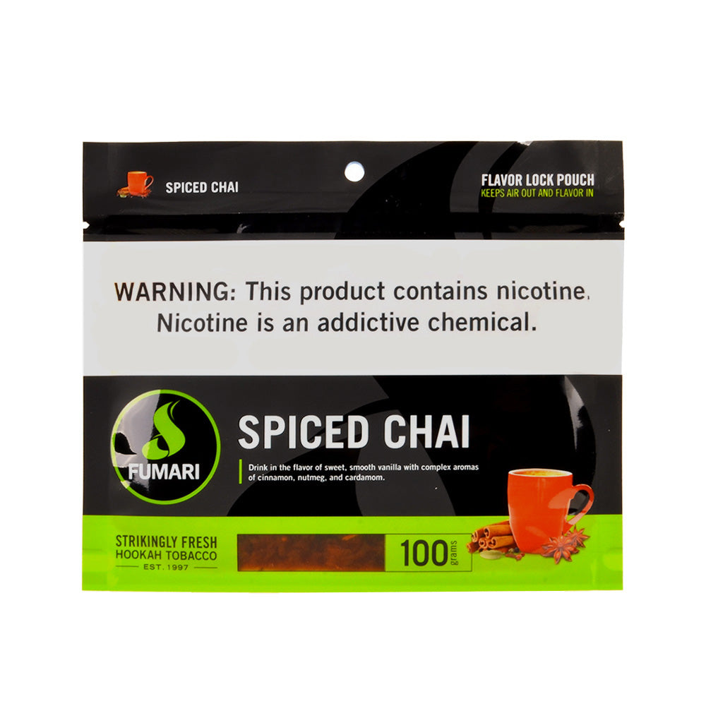Fumari Hookah Tobacco Spiced Chai 100g – Tobacco Stock