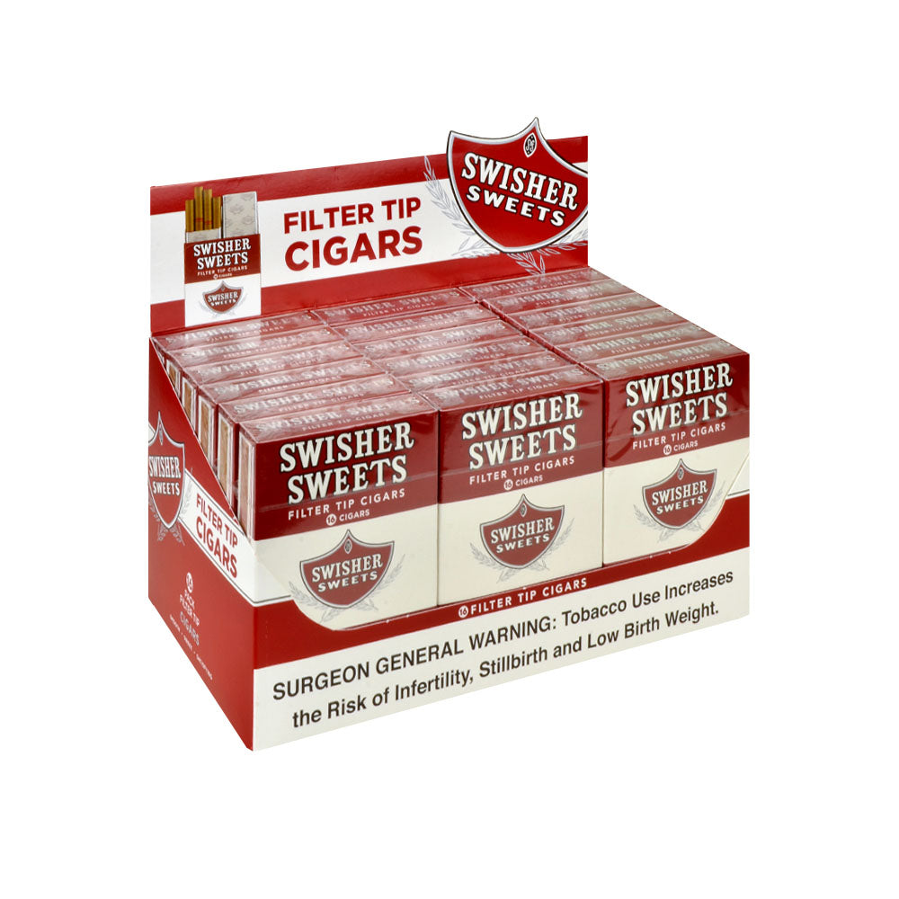 Swisher Sweets Filter Tip Cigars 18 Packs of 16 Regular Display 1