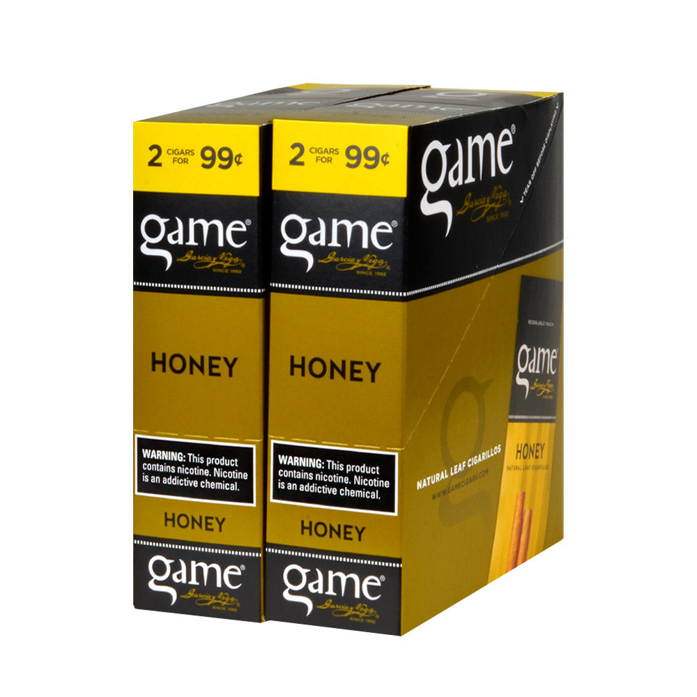 Game Vega Cigarillos Honey (Gold) Foil 2 for 99 Cents 30 Pouches of 2 1