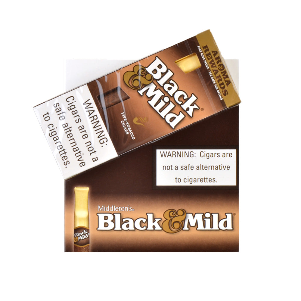 Middleton's Black & Mild Regular Cigars 10 Packs of 5 3