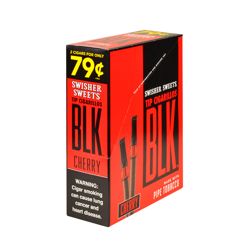 Swisher Sweets BLK Tip Cigarillos Pre Priced 2 For 79c 15 pouches of 2 Cherry 1