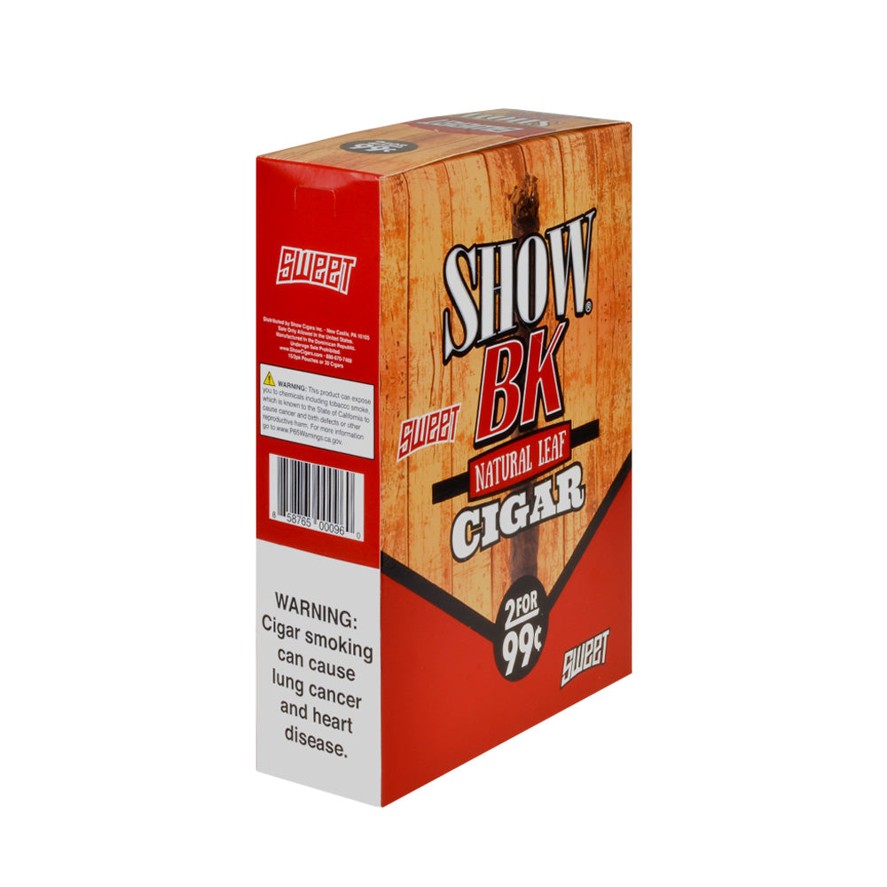 Show BK Cigarillos 2 For 99 Cent Pre Priced 15 Packs of 2 Cigars Sweet 2