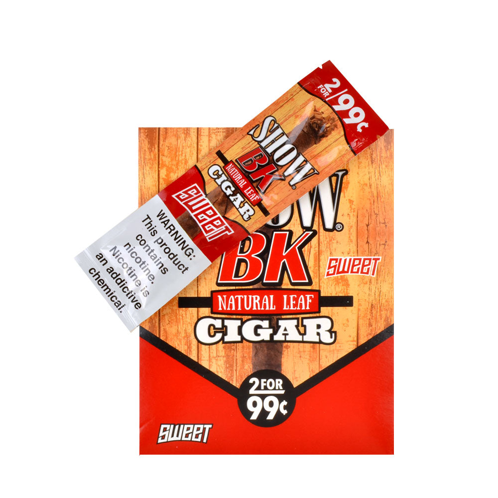 Show BK Cigarillos 2 For 99 Cent Pre Priced 15 Packs of 2 Cigars Sweet 3