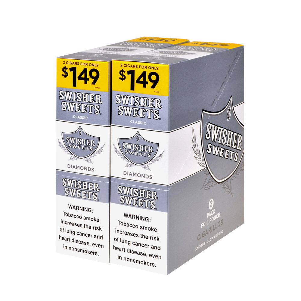 Swisher Sweets Cigarillos 1.49 Cent Pre Priced 30 Packs of 2 Cigars Diamond 1