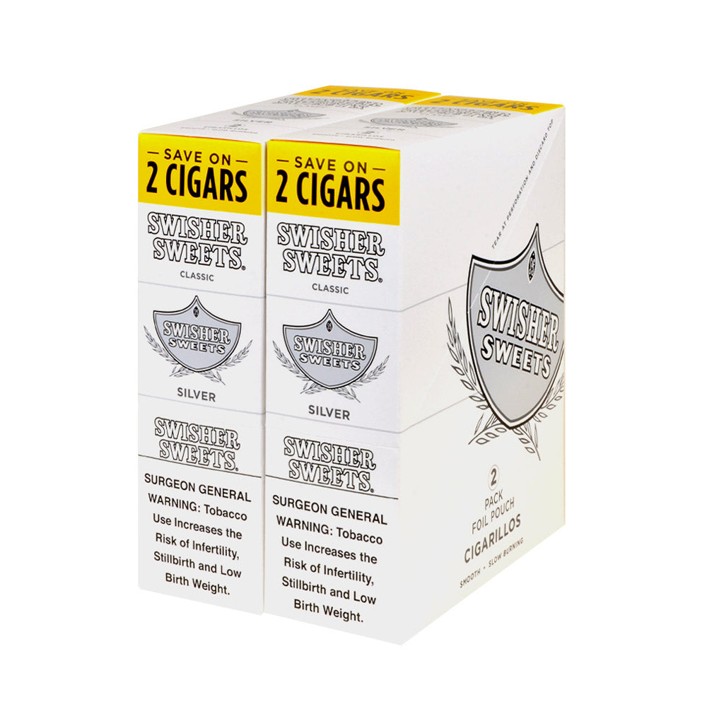 Swisher Sweets Cigarillos 30 Packs of 2 Cigars Silver 1
