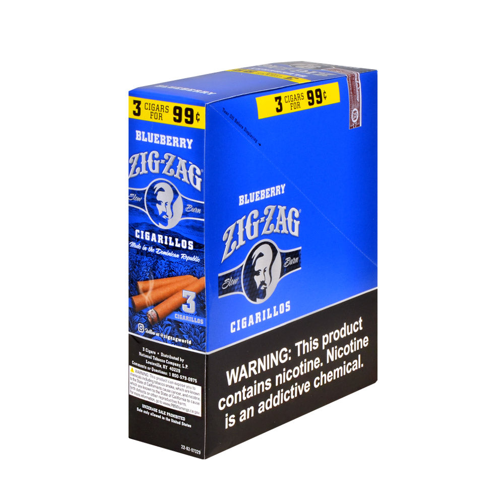 Zig Zag Blueberry Cigarillos 3 for 99 Cents 15 Pouches of 3 2