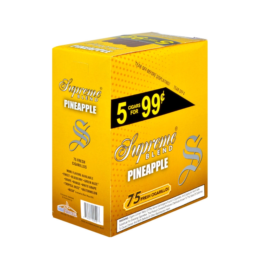 Supreme Blend Cigarillos 5 for 99 Cents Pineapple 15 Packs of 5 2